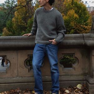 Yellow Label Le Chunky grey sweater unisex sizing M/L brand new nvr worn tag!